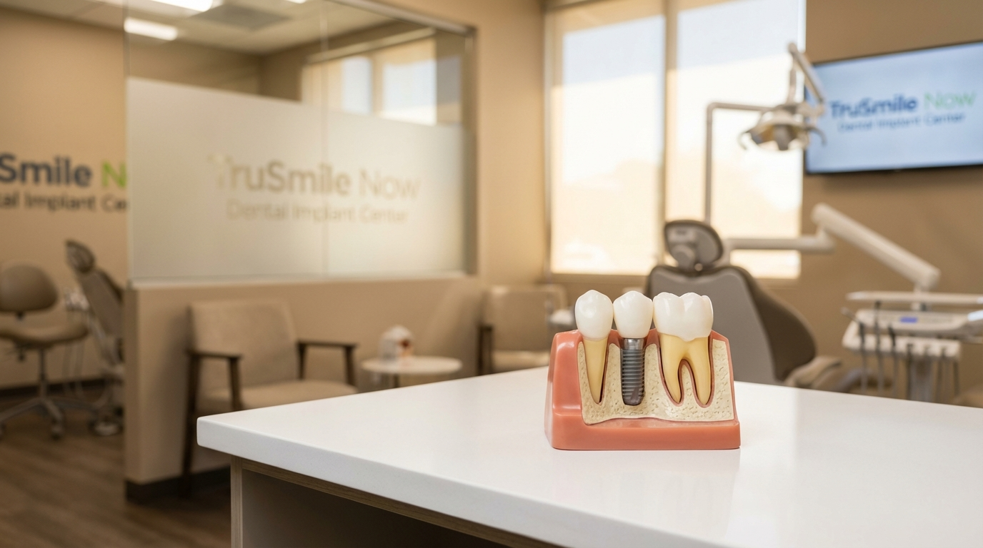dental implants model at TruSmile Now Arizona