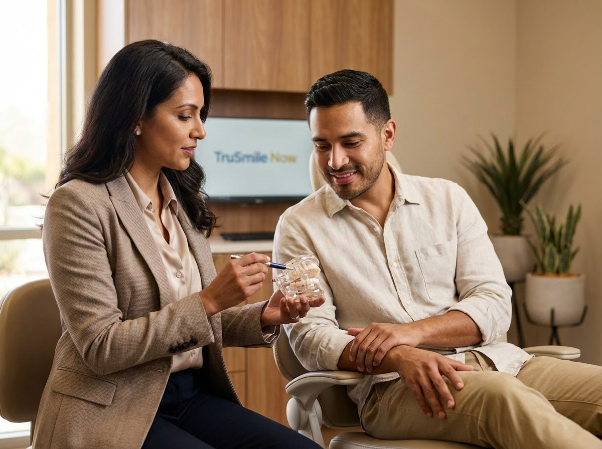 Patient enjoying life after Invisalign treatment at TruSmile Now