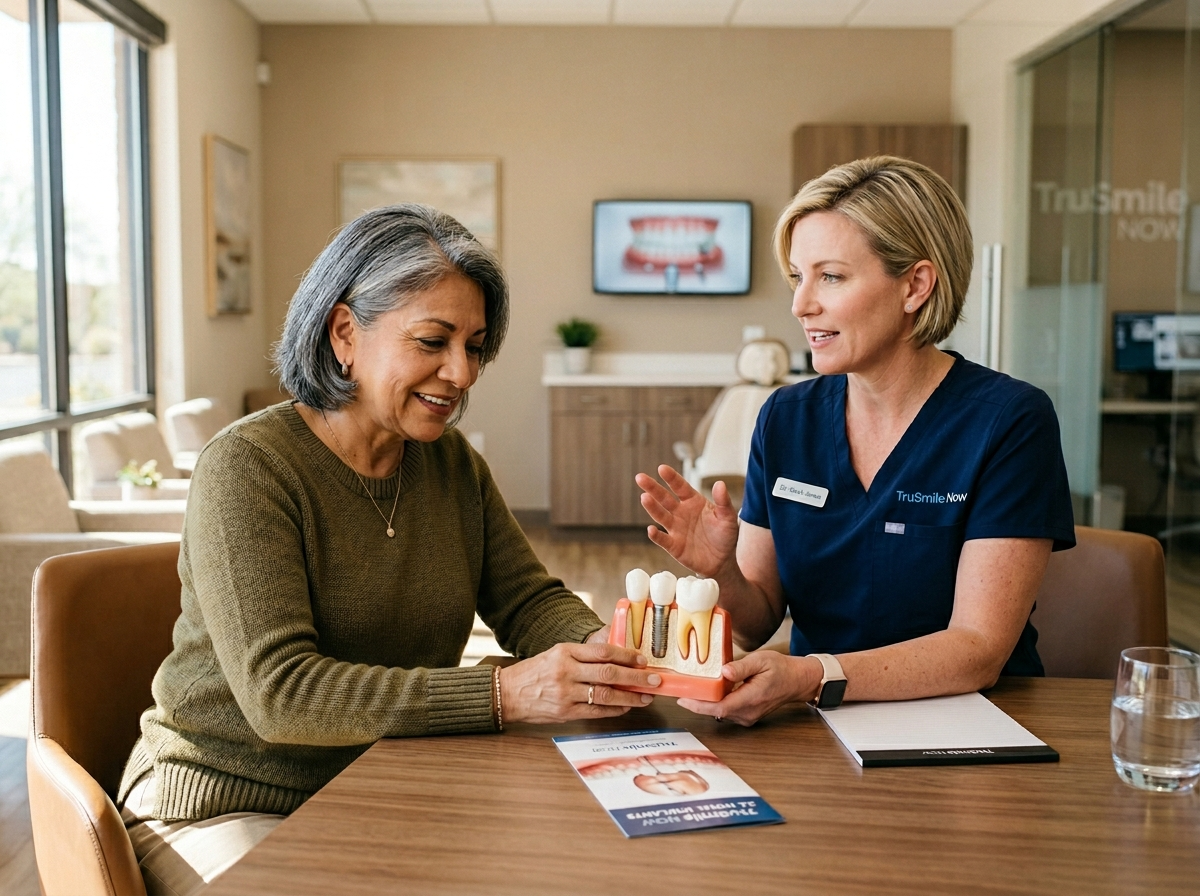 Patient enjoying life after same-day dental implant treatment at TruSmile Now