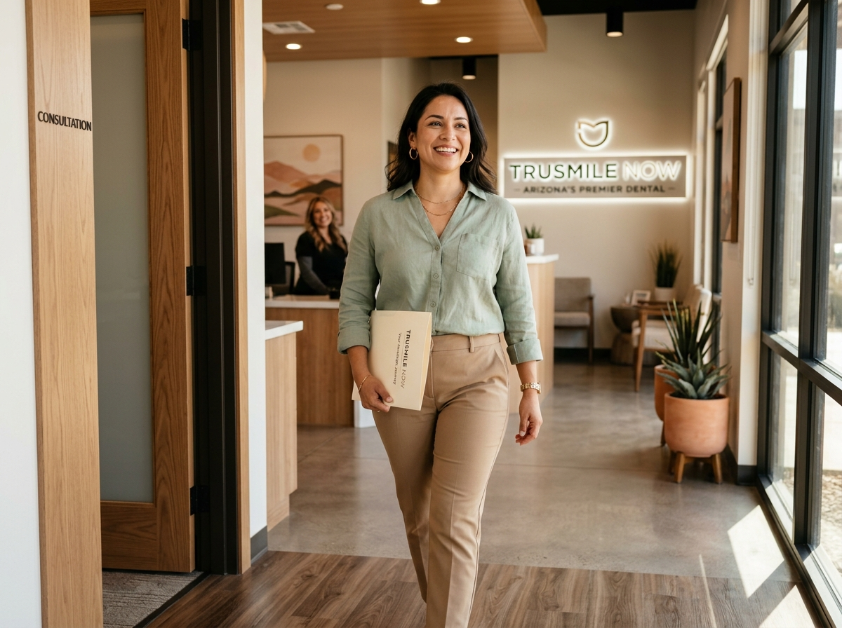 Patient smiling confidently after Invisalign treatment at TruSmile Now