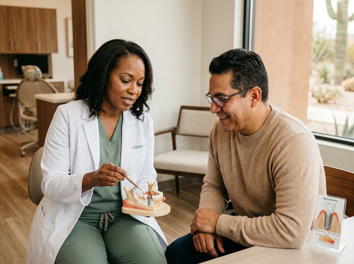 Patient enjoying life after bone grafting treatment at TruSmile Now