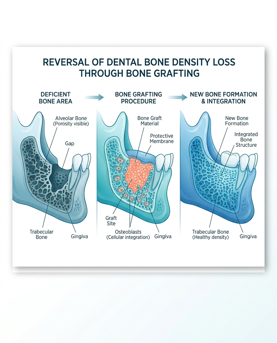 bone grafting procedure steps and process diagram