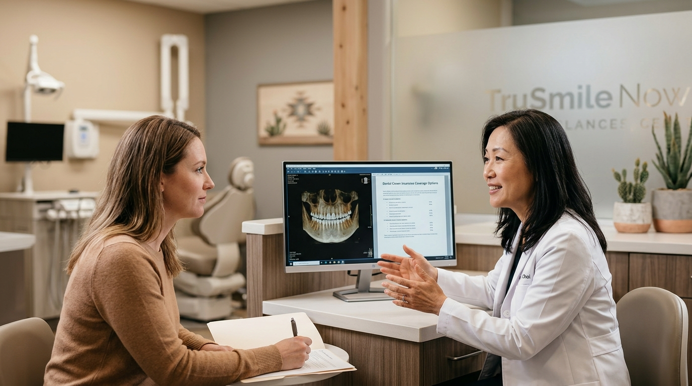 Free dental crown insurance consultation at TruSmile Now Arizona