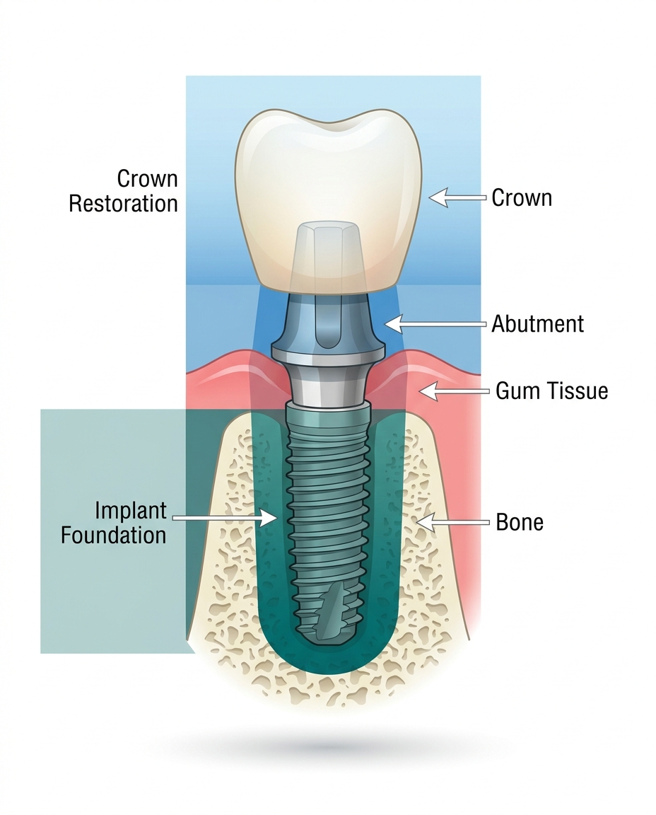 dental crown insurance coverage process and steps diagram