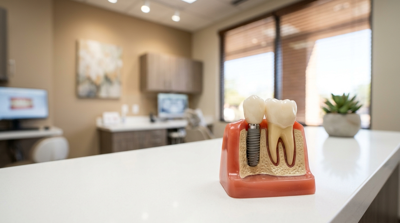 dental implants model at TruSmile Now Arizona