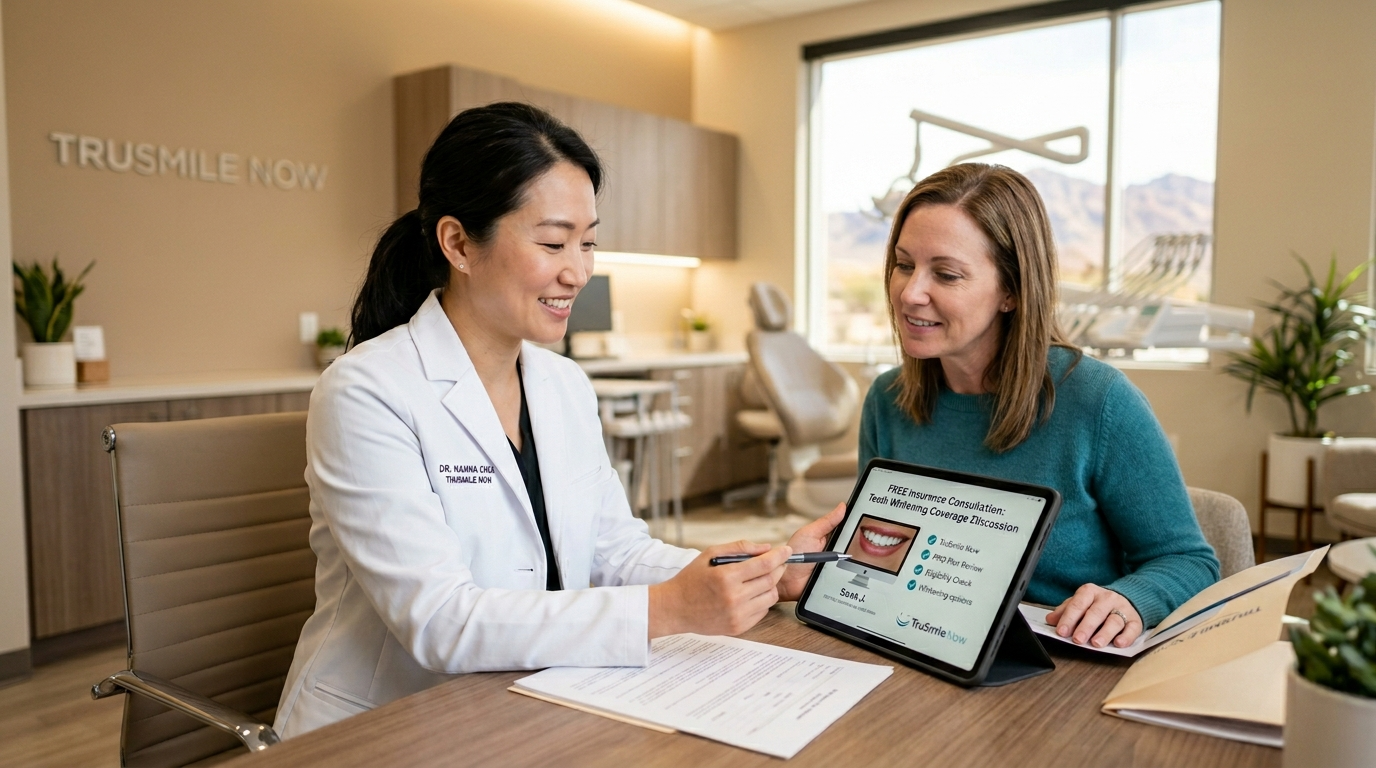 Free insurance cover teeth whitening consultation at TruSmile Now Arizona