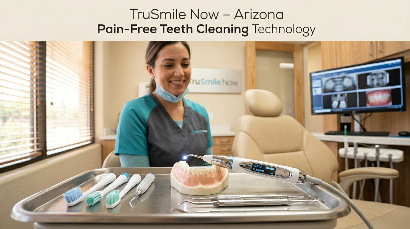 Advanced teeth cleaning painful technology at TruSmile Now Arizona