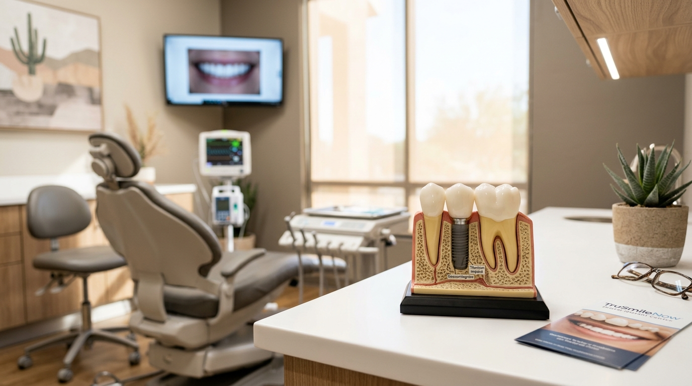 dental implant sedation model at TruSmile Now Arizona