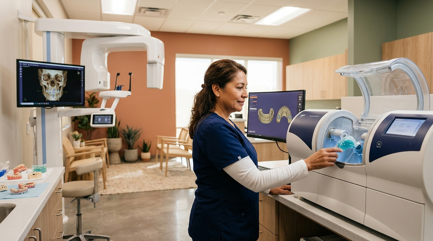 Advanced same day dentures pain technology at TruSmile Now Arizona