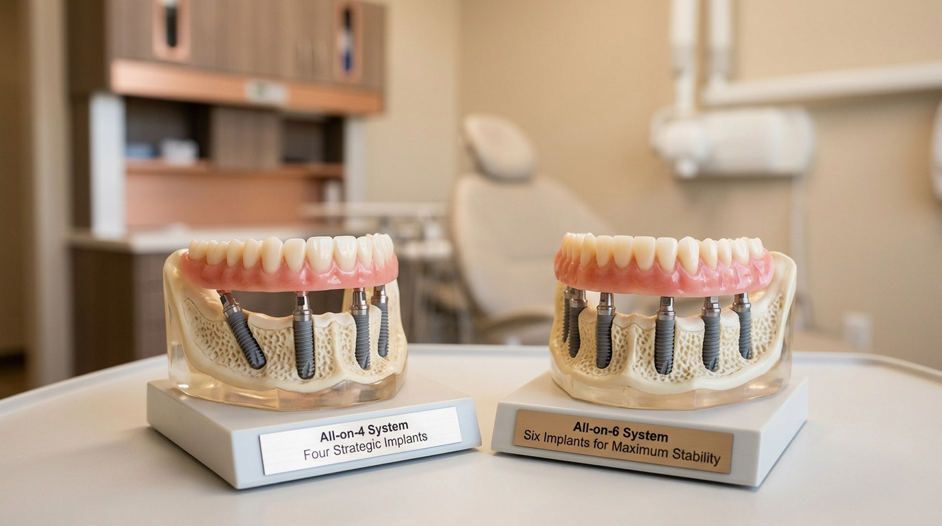 All-on-4 All-on-6 implants model at TruSmile Now Arizona