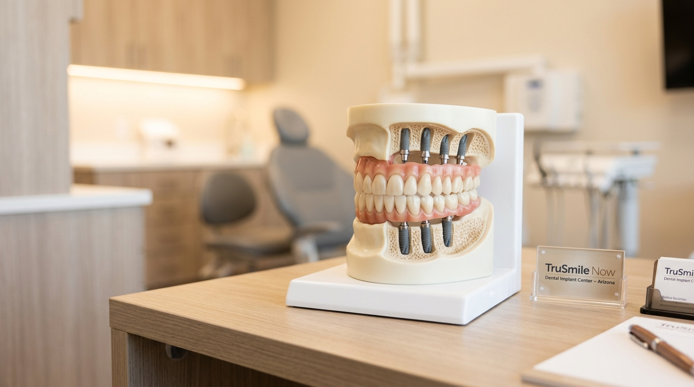 full mouth dental implants model at TruSmile Now Arizona