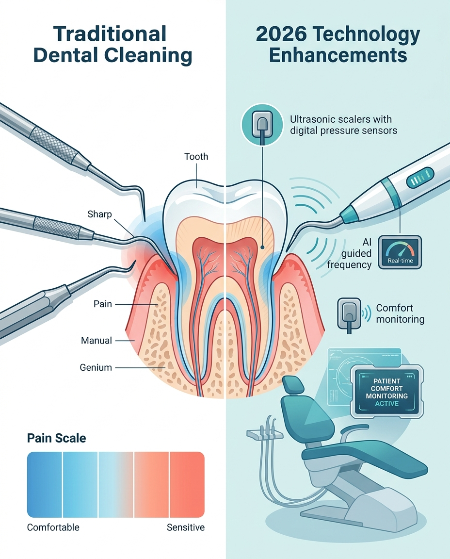 dental cleaning hurt prevention procedure steps and process diagram