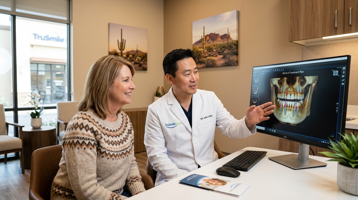 Free All-on-4 dental implants consultation at TruSmile Now Arizona